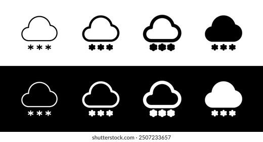 Editable snowfall vector icon. Part of a big icon set family. Perfect for web and app interfaces, presentations, infographics, etc