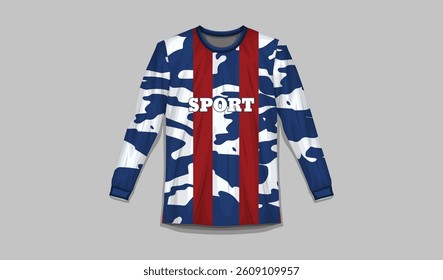 Editable Soccer Jersey Design Template for Sublimation