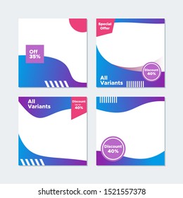 Editable Social media banner. Social media post with Blue and purple color concept suitable for products promotion. Discount, big sale promotion banner 