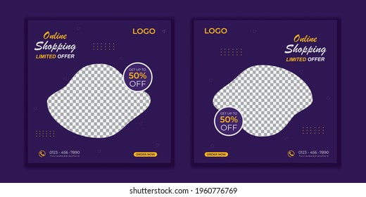 Editable Social Media Banner Post Template for Digital Marketing. Promotion Fashion Brand. etc.