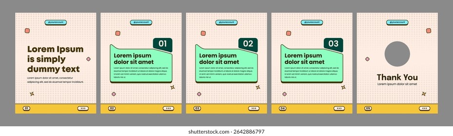 editable social media carousel template