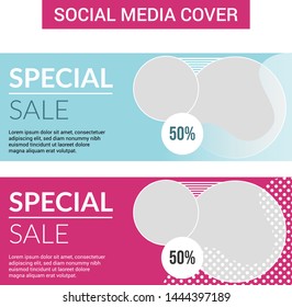 Editable social media cover template