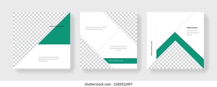 Editable social media layouts, square web banners for business networks, vector background for branding, minimalist online presentation for digital marketing, universal mobile templates, post mockups