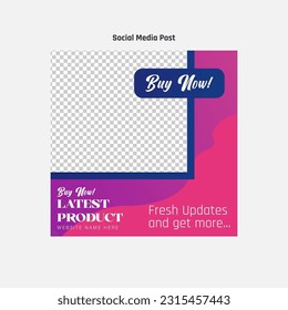 Editable social media minimal square banner template background color with stripe line shape. Suitable for social media post and web internet ads. Vector illustration eps 10