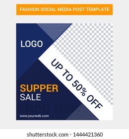 Editable social media post banner