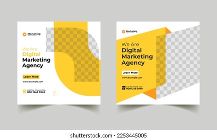 bearbeitbare Social-Media-Post-Banner-Vorlage, Business-Marketing-Werbung Web-Banner, Digital-Marketing-Business-Promotion-Marketing-Expertenthema 
