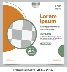 Editable social media post design template