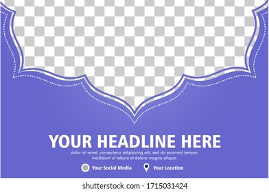 Editable social media post template for Ramadan season with comic pop art style design. Islamic social media banner for digital marketing. Vector illustration
