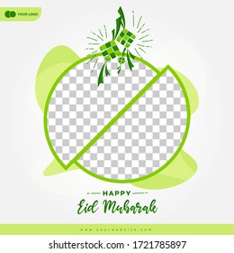 Editable social media post template for Ramadan kareem and Eid  mubarak season. Islamic social media banner for digital marketing. Eps 10