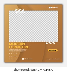 Plantilla de publicación de medios sociales editable para muebles modernos 