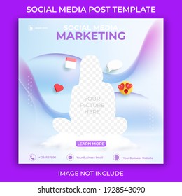 editable social media post template. marketing social media banner ads.