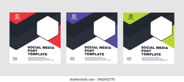 Editable Social Media post template modern background. Promotional web banner for company business post. editable background sale ads and discount promo
