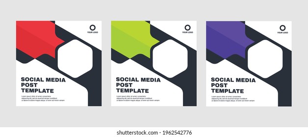 Editable Social Media post template modern background. Promotional web banner for company business post. editable background sale ads and discount promo