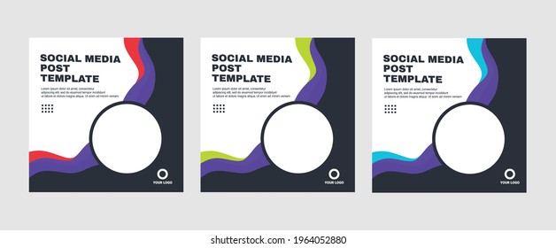 Editable Social Media post template modern background. Promotional web banner for company business post. editable background sale ads and discount promo
