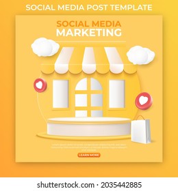 editable social media post template for promotion.