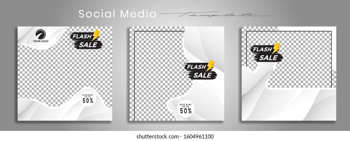 Editable Social Media Post Templates, Facebook Stories, Instagram Story Collections And Post Frame, Layout Designs, Mockup For Marketing Promotions, Covers, Banner, Backgrounds, Square Puzzles, Vector