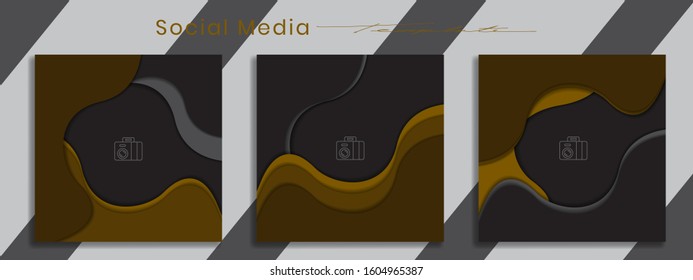 Editable social media post templates, Facebook stories, Instagram story collections and post frame, layout designs, Mockup for marketing promotions, covers, banner, backgrounds, square puzzles, vector