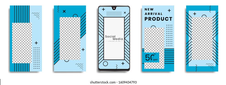 Editable Social Media Post Templates, Facebook Stories, Instagram Story Collections And Post Frame, Layout Designs, Mockup For Marketing Promotions, Covers, Banner, Backgrounds, Square Puzzles, Vector