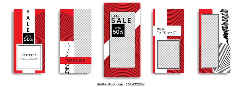 Editable social media post templates. Instagram story collections. Collage. Layout designs. Modern frame for marketing promotions. Cover. Banners. Background. Square puzzles. vector elements