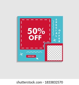 Editable social media post templates, story collections and post frame, layout designs, Mockup for marketing promotions, covers, banner, backgrounds, eps.10