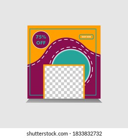 Plantillas editables de publicaciones en redes sociales, colecciones de historias y marco de publicaciones, diseños de diseño, Mockup para promociones de marketing, portadas, banner, fondos, eps.10