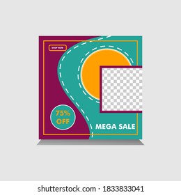 Editable social media post templates, story collections and post frame, layout designs, Mockup for marketing promotions, covers, banner, backgrounds, eps.10