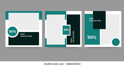 Editable social media post templates, modern minimalist, simple colors are perfect for promoting your products. vector illustration eps10