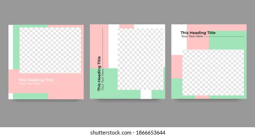 Editable social media post templates, modern minimalist, simple colors are perfect for promoting your products. vector illustration eps10