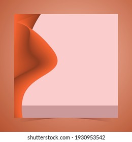 Bearbeitbare Social Media-Postvorlagen für Digital Marketing. Einfache quadratische Vorlage mit orangefarbenem Hintergrund.