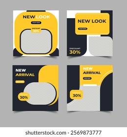 editable social media posts, and fashion sale social media posts. New look design Instagram template