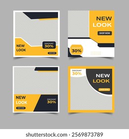 editable social media posts, and fashion sale social media posts. New look design Instagram template