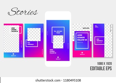 Editable Social media Stories for Phone 