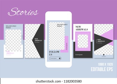 Editable Social media Stories for Phone 