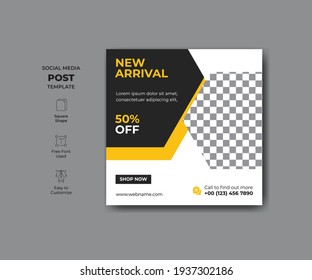 Editable social media template design offer in shop.