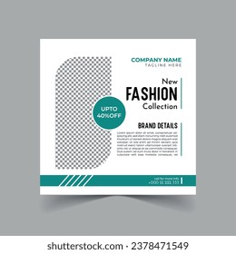 Editable Social Media Template for Digital Marketing. Promotion of Fashion Brand Design