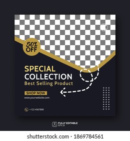 Editable Social Media Template for product promotion