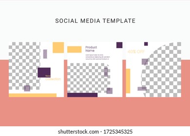 Editable social media template.Banners for Digital Marketing Ads. Promotion Brand Fashion. Stories. Streaming. Post. 