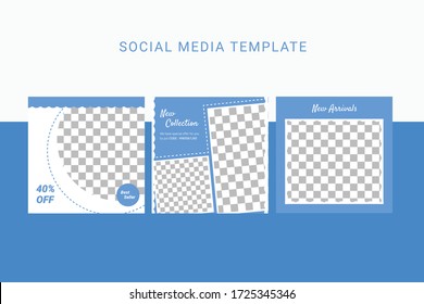 Editable social media template.Banners for Digital Marketing Ads. Promotion Brand Fashion. Stories. Streaming. Post. 