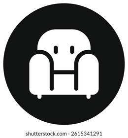 Editable sofa, chair vector icon. Part of a big icon set family. Perfect for web and app interfaces, presentations, infographics, etc
