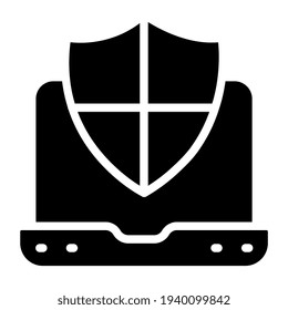 Editable solid design of system security icon