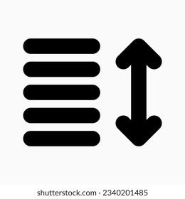 Editable sort data vector icon. Part of a big icon set family. Perfect for web and app interfaces, presentations, infographics, etc