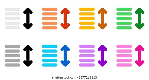 Editable sort data vector icon. Part of a big icon set family. Perfect for web and app interfaces, presentations, infographics, etc