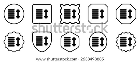 Editable sort data vector icon. Part of a big icon set family. Perfect for web and app interfaces, presentations, infographics, etc