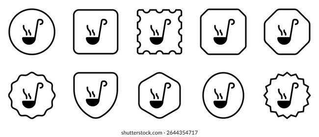 Ícone de vetor de sela de sopa editável. Comida, restaurante. Parte de uma grande família de conjuntos de ícones. Perfeito para interfaces web e app, apresentações, infográficos, etc