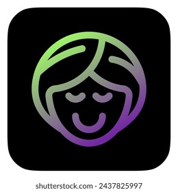 Editable spa lady vector icon. Wellness, spa, relaxation. Part of a big icon set family. Perfect for web and app interfaces, presentations, infographics, etc