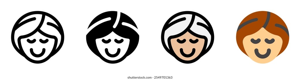 Editable spa lady vector icon. Wellness, spa, relaxation. Part of a big icon set family. Perfect for web and app interfaces, presentations, infographics, etc