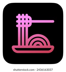 Editable spaghetti, noodle vector icon. Food, restaurant. Part of a big icon set family. Perfect for web and app interfaces, presentations, infographics, etc