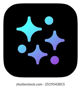 Editable sparkle and bubble vector icon. Part of a big icon set family. Perfect for web and app interfaces, presentations, infographics, etc