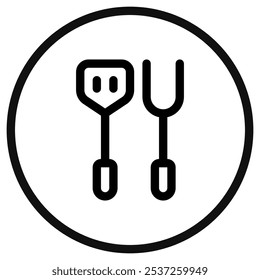 Editable spatula, bbq fork vector icon. Part of a big icon set family. Perfect for web and app interfaces, presentations, infographics, etc