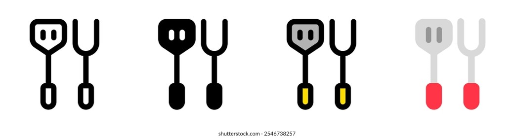 Editable spatula, bbq fork vector icon. Part of a big icon set family. Perfect for web and app interfaces, presentations, infographics, etc